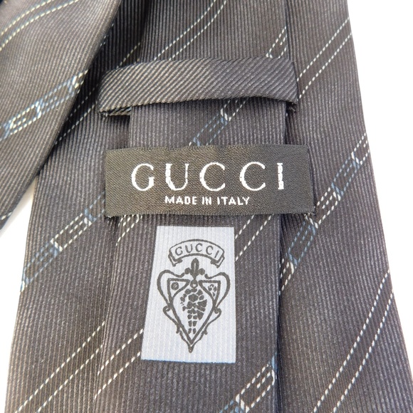 GUCCI MONOGRAM LOGO SILK TIE - Picture 6 of 6